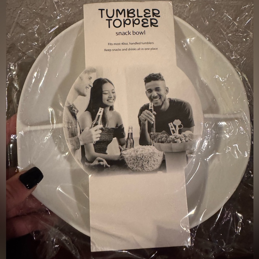 Tumbler Topper snack bowl